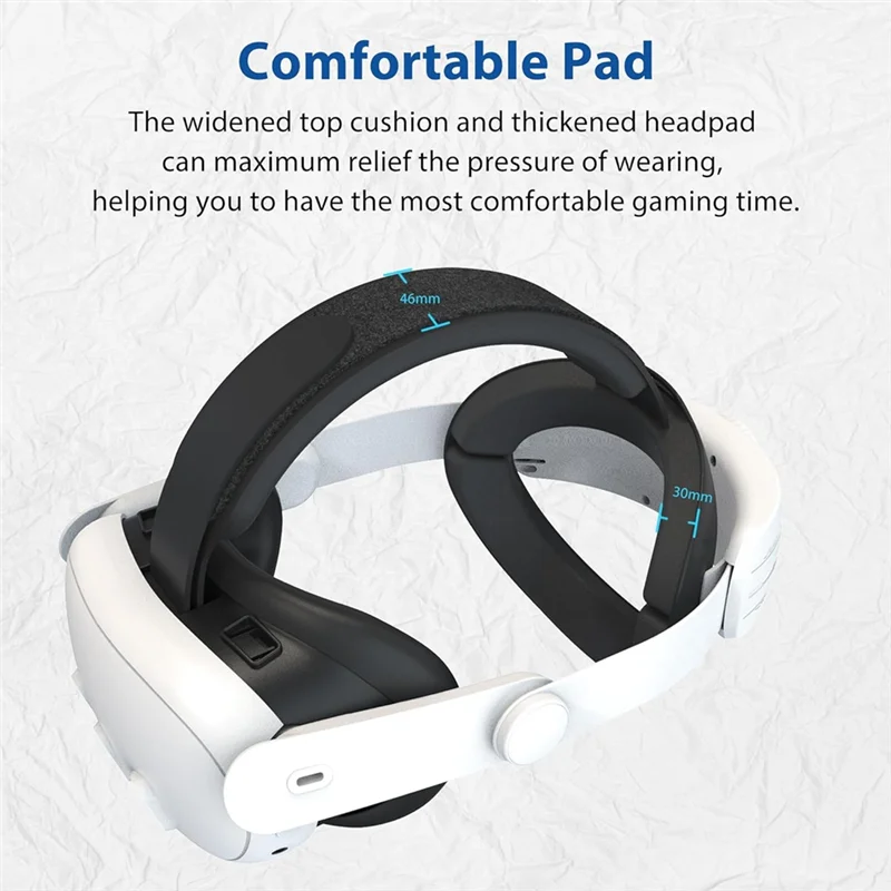 Elite Head Strap for Meta Quest 3 – Comfort Replacement Peaceful Pleasures Health and Wellness Black White NONE