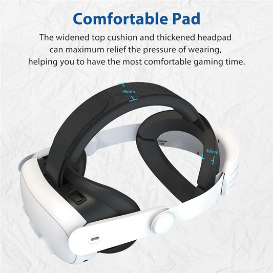 Elite Head Strap for Meta Quest 3 – Comfort Replacement Peaceful Pleasures Health and Wellness Black White NONE