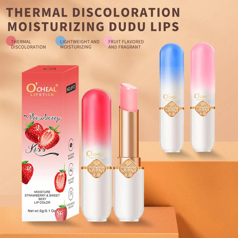 O'CHEAL Color Changing Fruit Lip Balm – Moisturizing & Waterproof