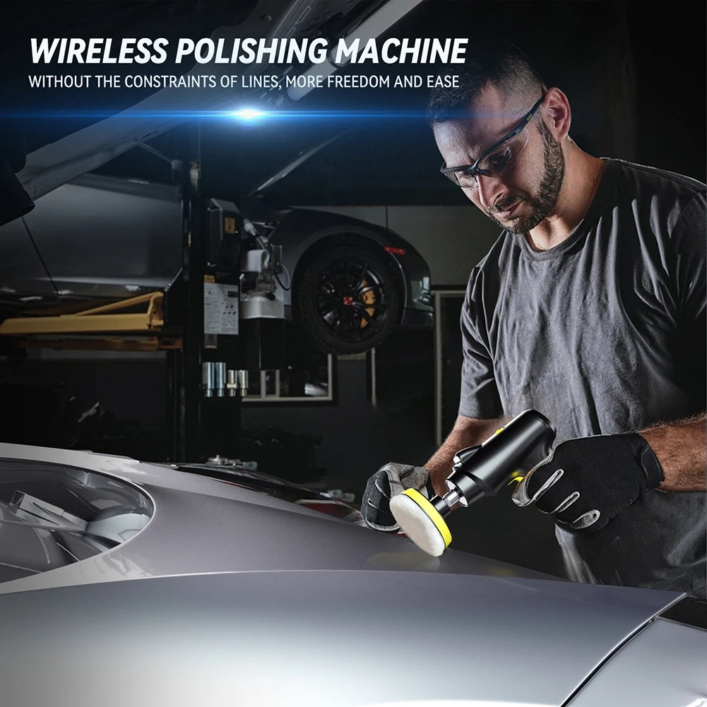 Car Polishing Machine With Adjustable 3-Speed Wireless Waxing Machine For Cleaning Waxing Repairing Car Parts Electric Tools Peaceful Pleasures Health and Wellness