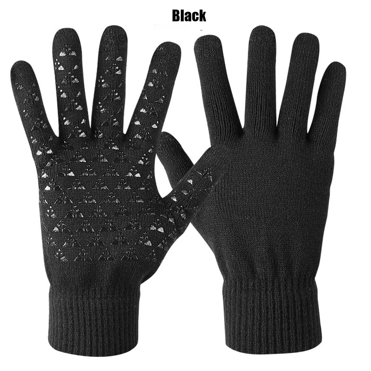 Velvet Touch Screen Winter Gloves – Anti-Slip Knit | Unisex