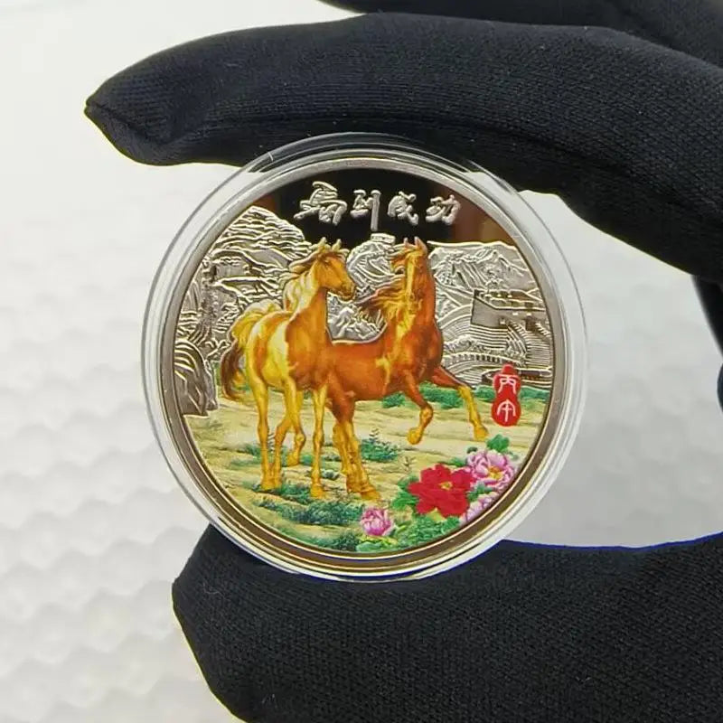 2026 Chinese New Year Horse Lucky Coin | 40mm Metal Collectible