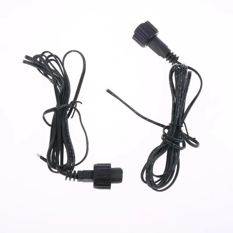 Outdoor Solar Light Waterproof Extension Cable For Solar Panel 2Pin LED Connector Male 2 Meters Black 2Pin Plug Connector Wire Peaceful Pleasures Health and Wellness