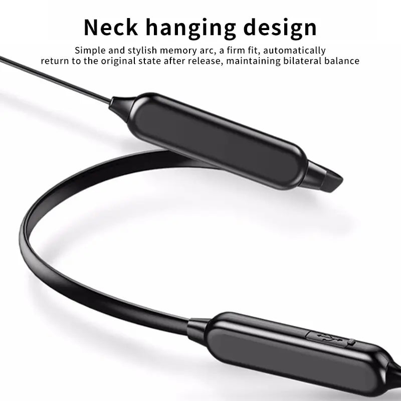 Wireless 9D Bluetooth Headset NeckHanging Stereo Noise Reduction Universal 5.0 Sports Headset Microphone Peaceful Pleasures Health and Wellness
