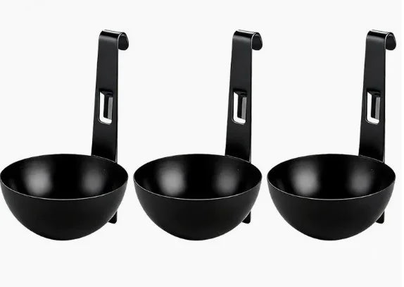 Hanging ear style water boiled and poached egg cooker for home use boiled egg for breakfast separated egg soup steamed egg spoon Peaceful Pleasures Health and Wellness 3PCS