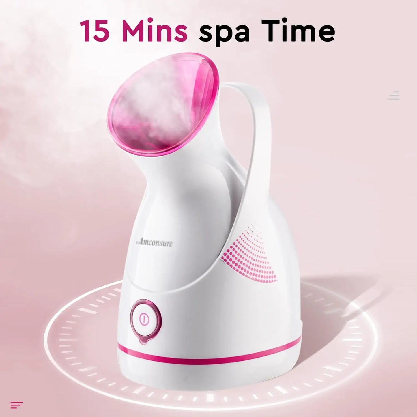 Facial Steamer - Nano Ionic Face Steamer Warm Mist Steamer for Home Sauna SPA, Humidifier for Face Steamer for Deep Cleaning Peaceful Pleasures Health and Wellness