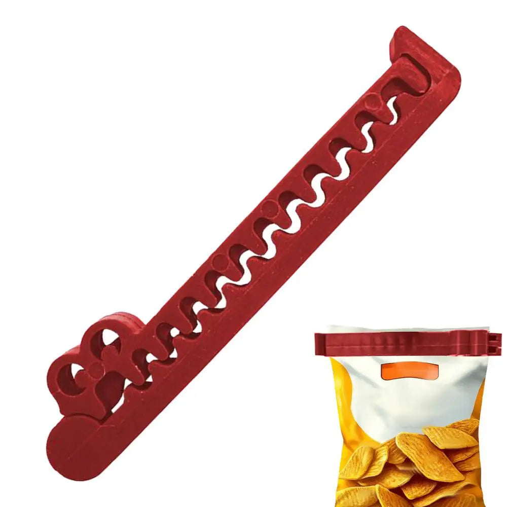Food Sealing Clips Packages Sealing Cartoon Pocket Clamp Air Tight Organization Corn Chips Fixer For Seasoning Coffee Beans Peaceful Pleasures Health and Wellness China Mainland red