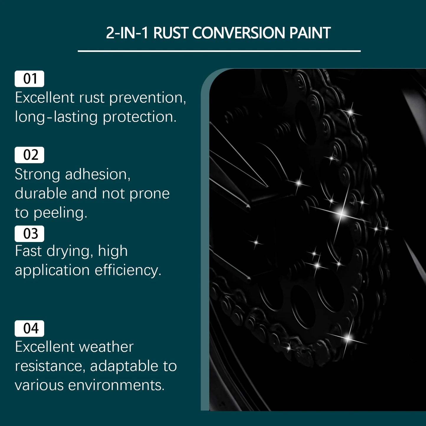 2-in-1 Rust Converter & Metal Primer Paint | Car & Marine