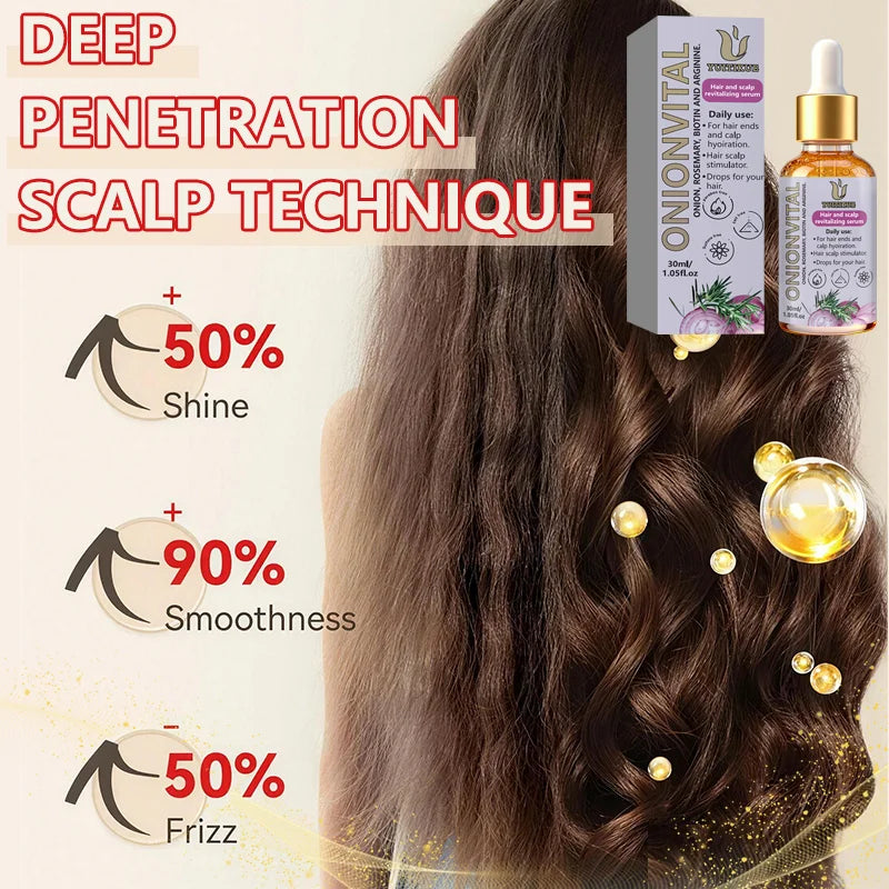 YUITIKUE Onionvital Hair Serum | Onion, Rosemary & Biotin Formula | For Scalp & Hair Ends Hydration 30ml Peaceful Pleasures Health and Wellness