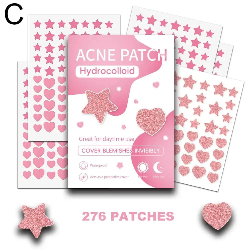 Colorful Star Pimple Patches – Acne Spot Stickers for Face Peaceful Pleasures Health and Wellness C-276pcs