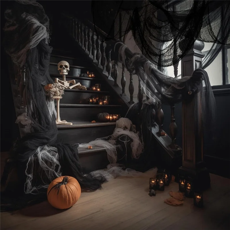 Halloween Spooky Gauze Decoration Cloth Set of 5 | Party Decor