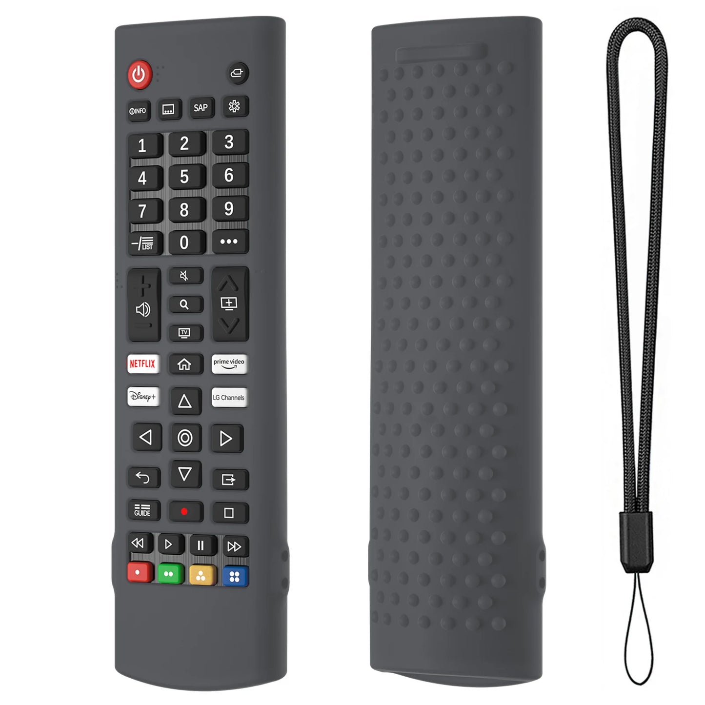 New For LG AKB76040302 LG AKB75375604 Remote Control Case Soft Silicone Protective Cover Compatible Replacement Accessories Peaceful Pleasures Health and Wellness for akb dark grey