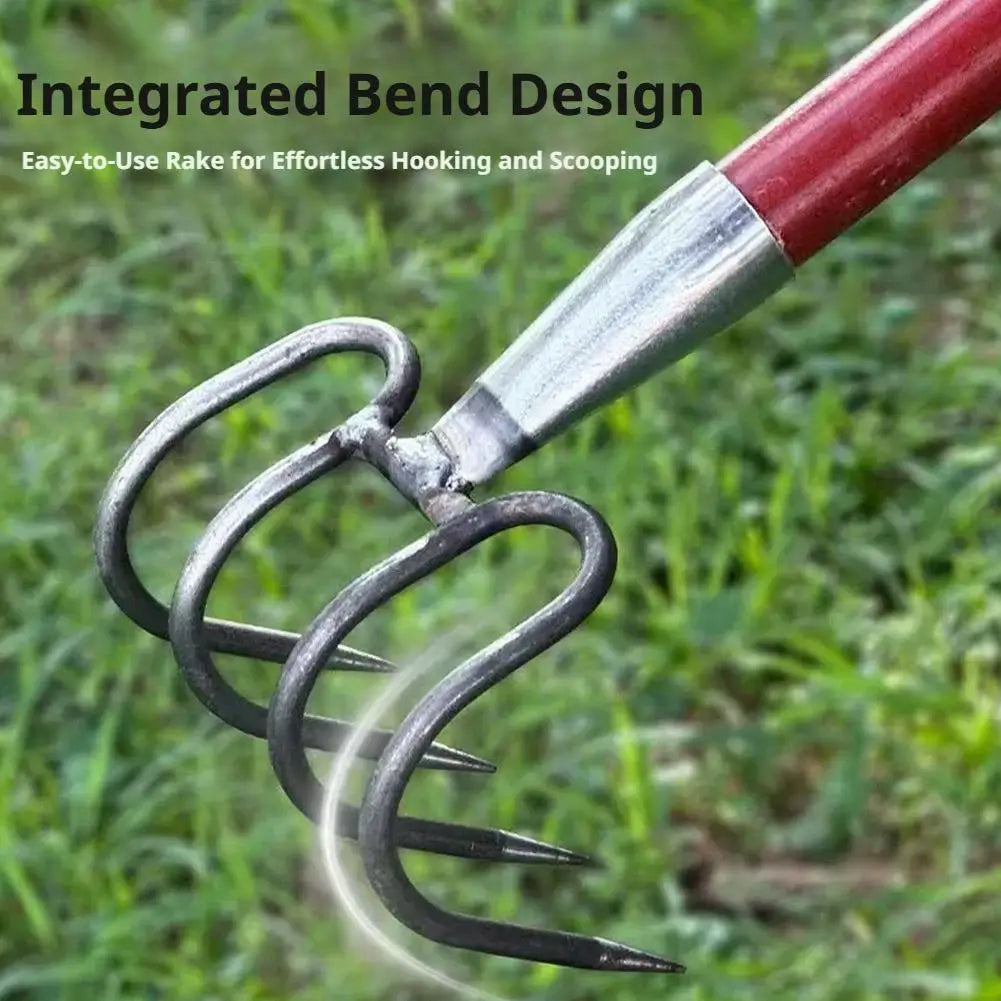 4-Tine Steel Garden Cultivator Fork Head | Weeding & Digging