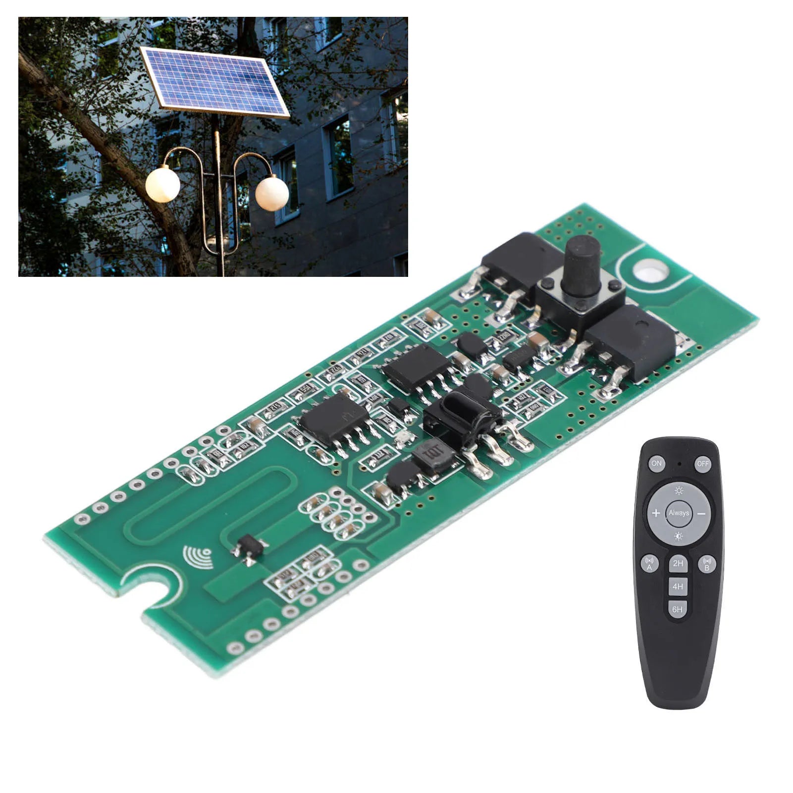 Solar Light Circuit Board Remote Controller Human Body Sensing LED Control Module Solar Light Circuit Board Remote Controller Peaceful Pleasures Health and Wellness