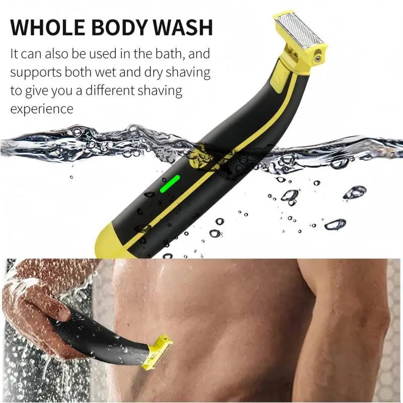 Waterproof washable hair trimmer with body beauty facial electric shaver, convenient facial hair and groin trimming tool Peaceful Pleasures Health and Wellness