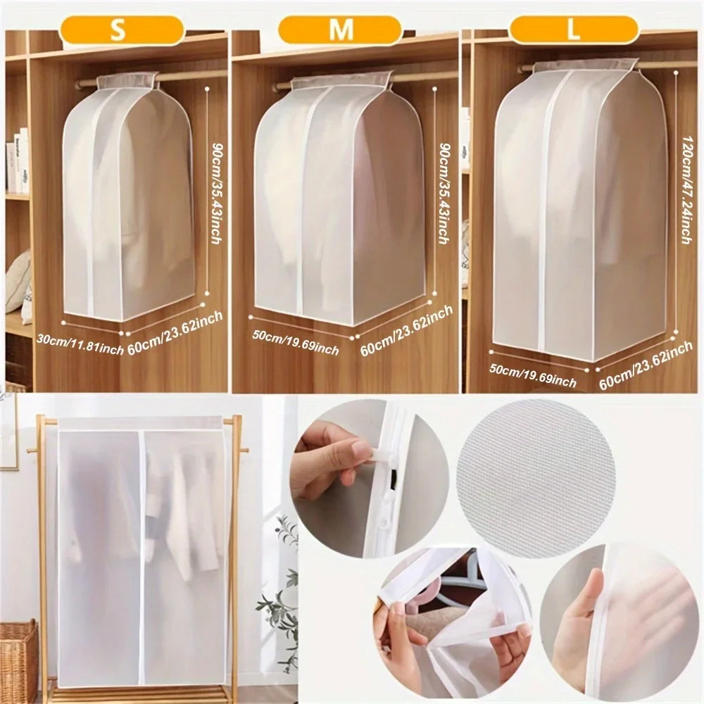 Transparent Garment Dust Cover Bag | Hanging Clothes Protector