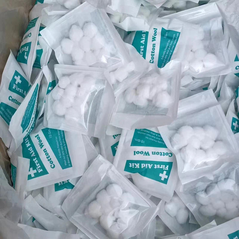 Disposable Absorbent Cotton Balls 10-Pack | First Aid & Skin Care