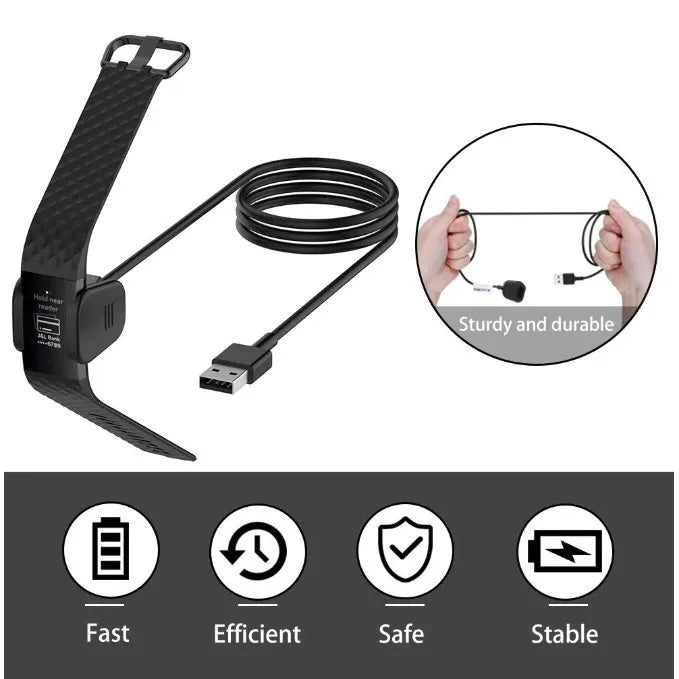 USB Charger Cable for Fitbit Charge 4 – Dock Adapter Replacement Peaceful Pleasures Health and Wellness