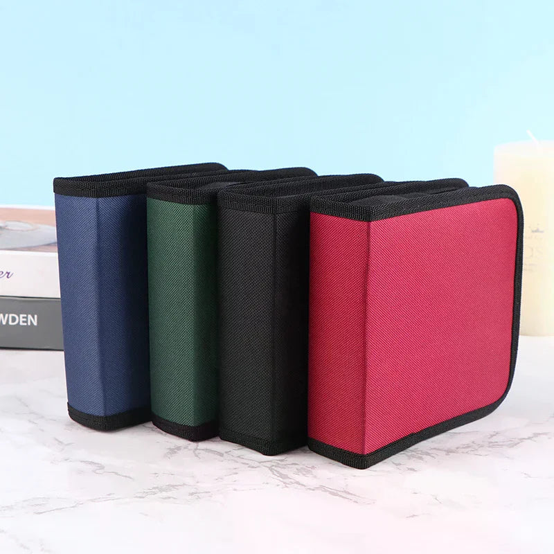 40-Disc Oxford CD DVD Storage Case – Zipper Organizer