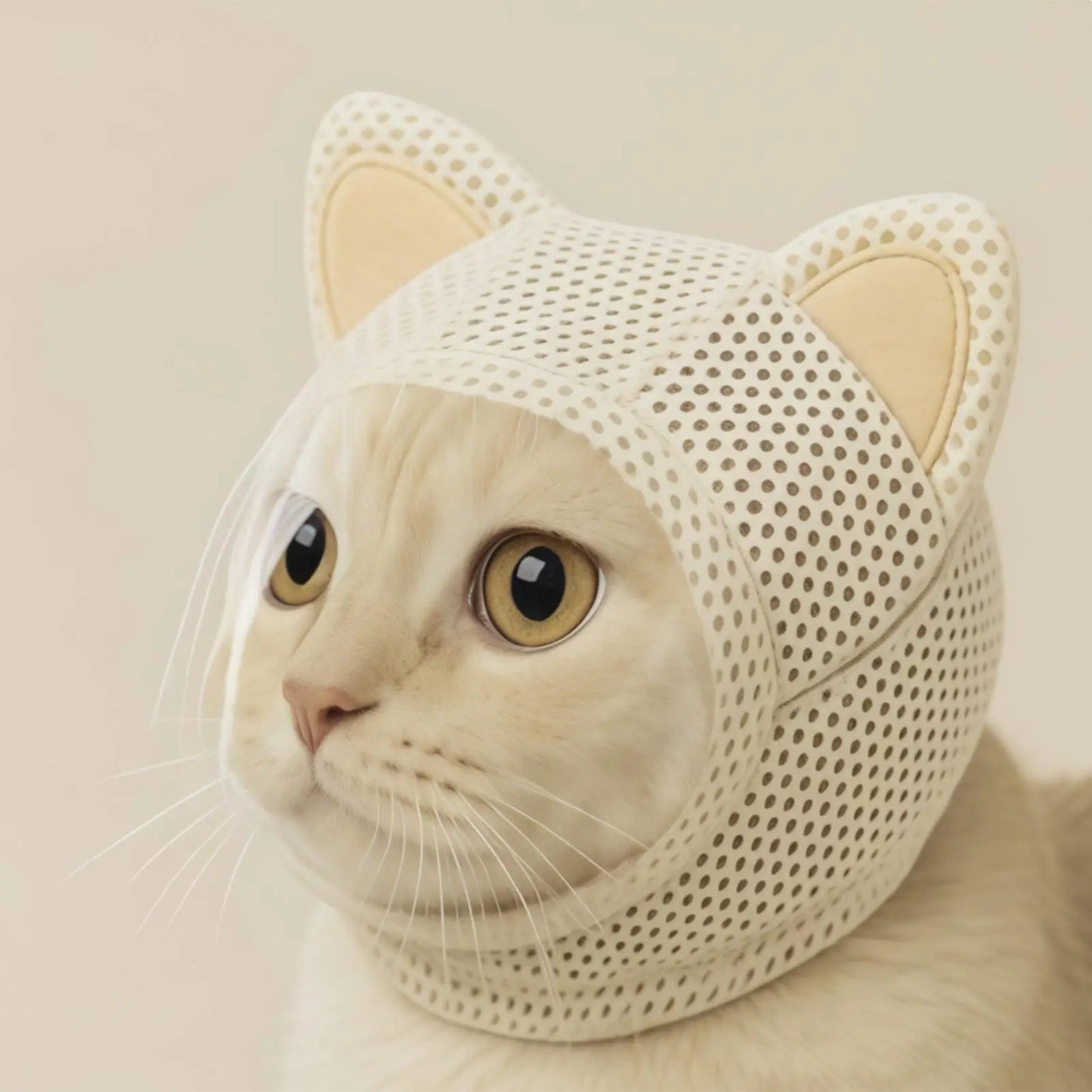 Breathable Cat Muzzle Head Cover – Anti-Lick & Anti-Bite