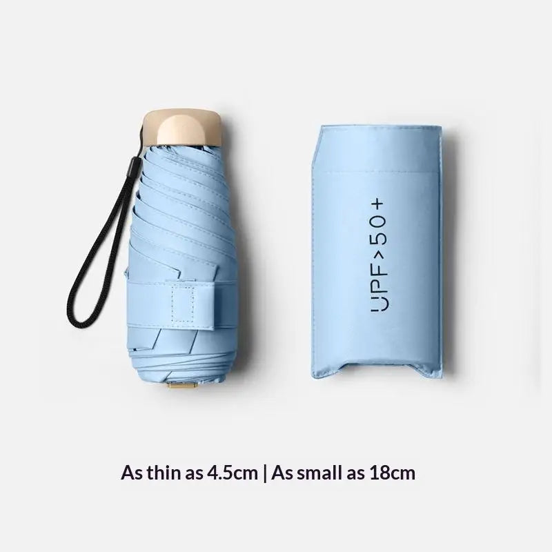 Mini Foldable Travel Umbrella – UPF 50+ UV Protection Pocket Size