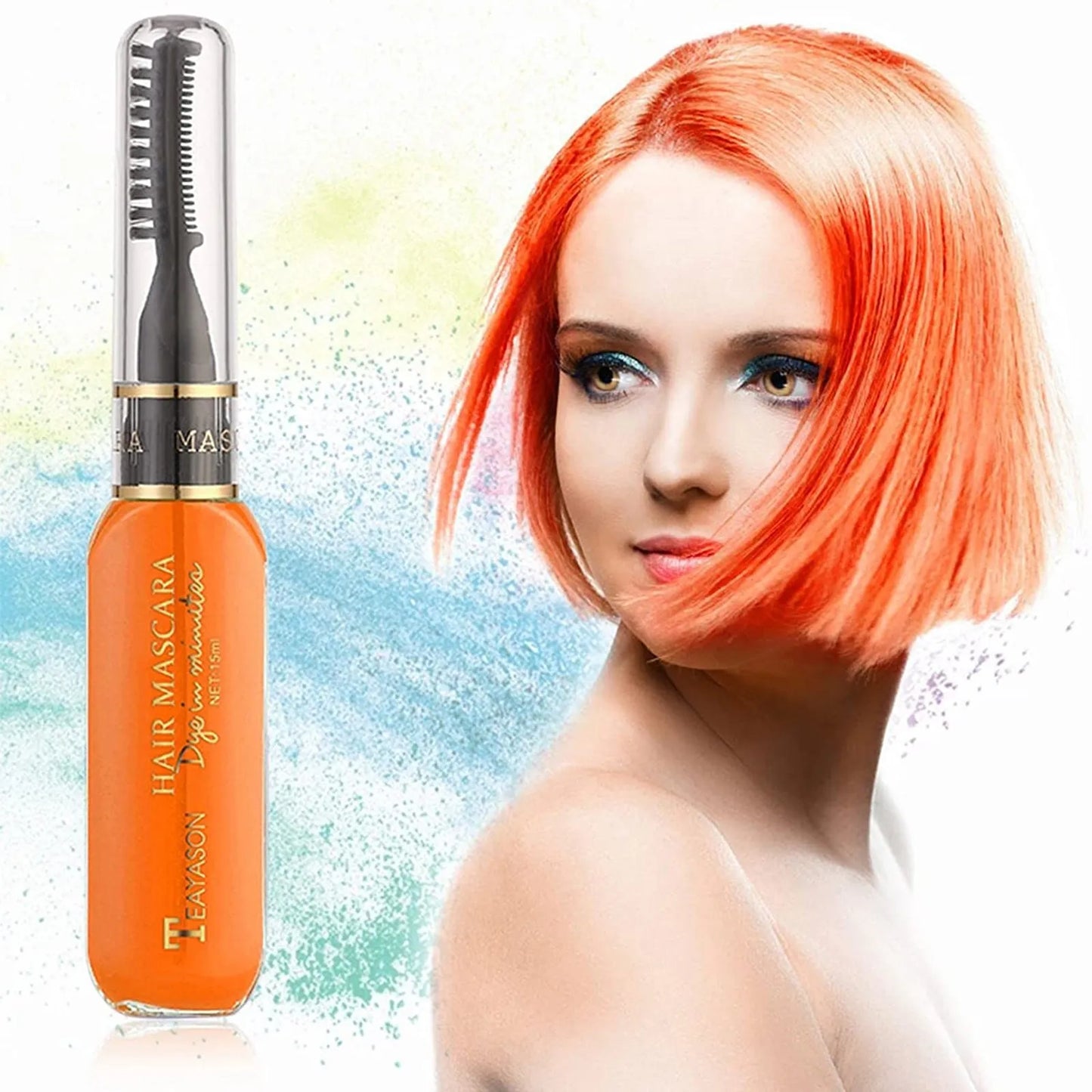 13 Colors Disposable Hair Dye Temporary Hair Mascara Instantly Hair Color Diy Great Gift Casual Party Stage Performance Decor Peaceful Pleasures Health and Wellness Orange One Size