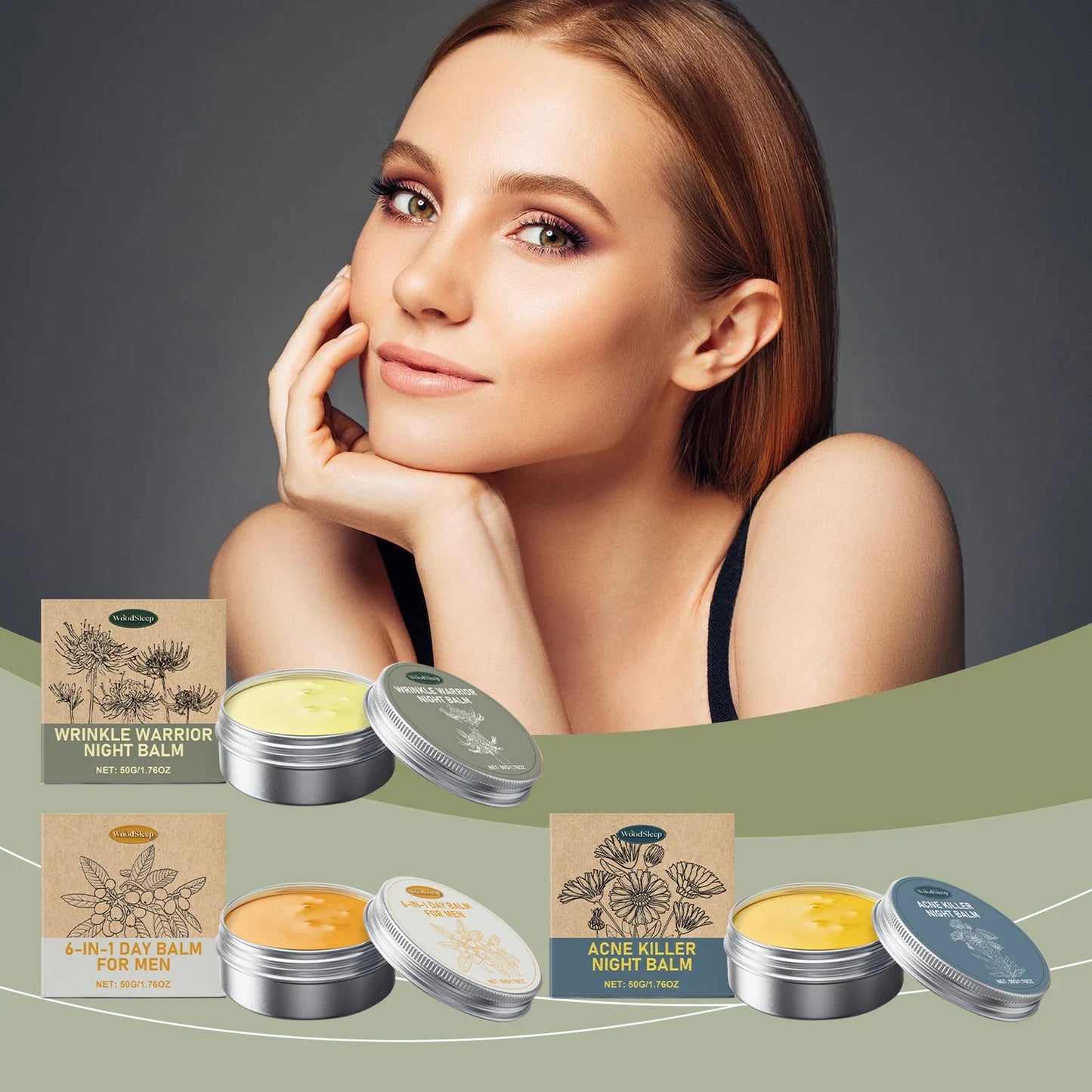 WOODSLEEP 6-in-1 Firming Day Balm Face Cream 50g | Brightening