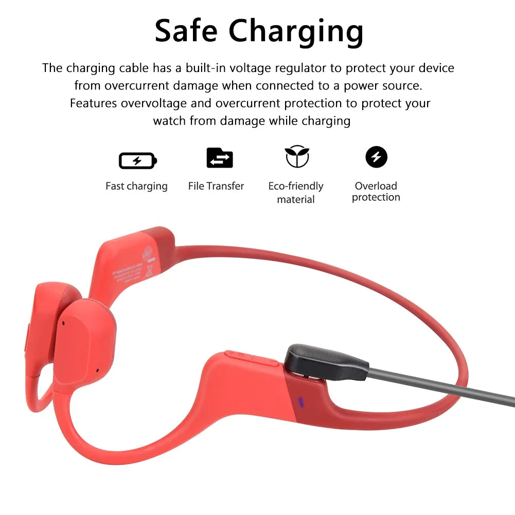For AfterShokz OpenRun Pro AS810 Aeropex AS800 AS803 Bone Conduction Headphone Magnetic USB 5V 1A Charging Cable 60/100cm Peaceful Pleasures Health and Wellness