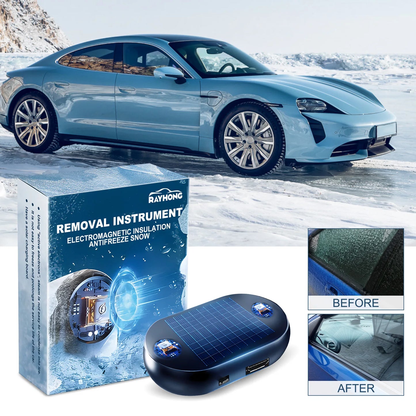 Portable Car Ice Scraper – Anti-Freeze Snow Removal Tool