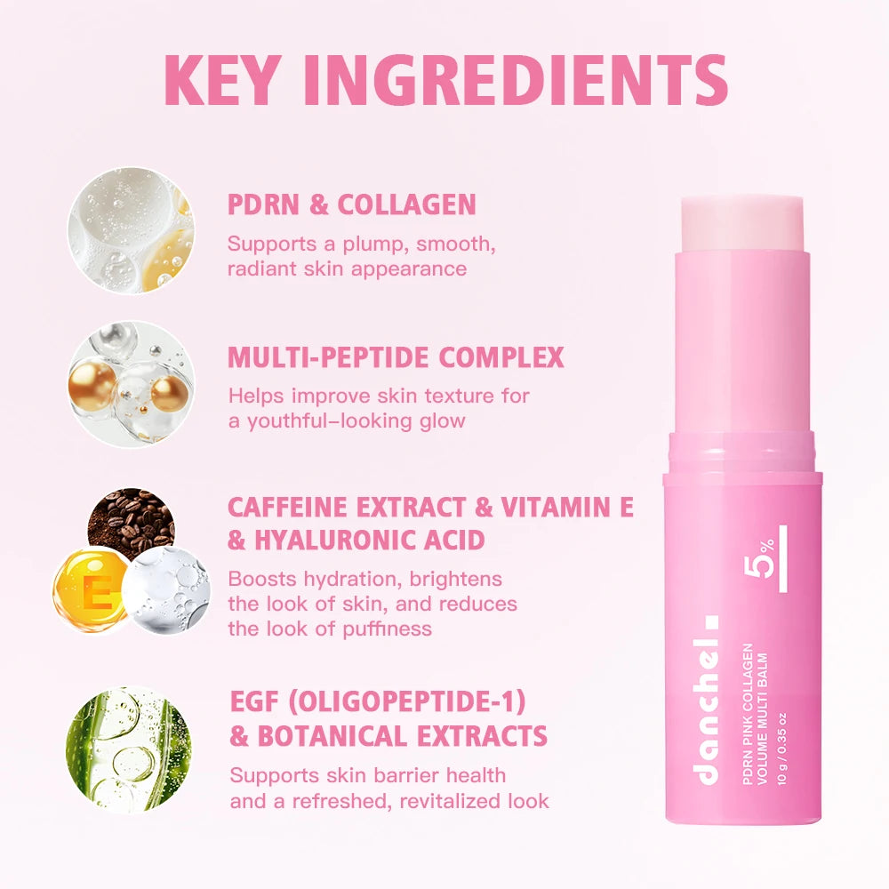 PDRN Pink Collagen Multi Volume Balm Stick Anti Aging Firming Anti Wrinkle For Eye Neck Forehead Smile Lines Peaceful Pleasures Health and Wellness