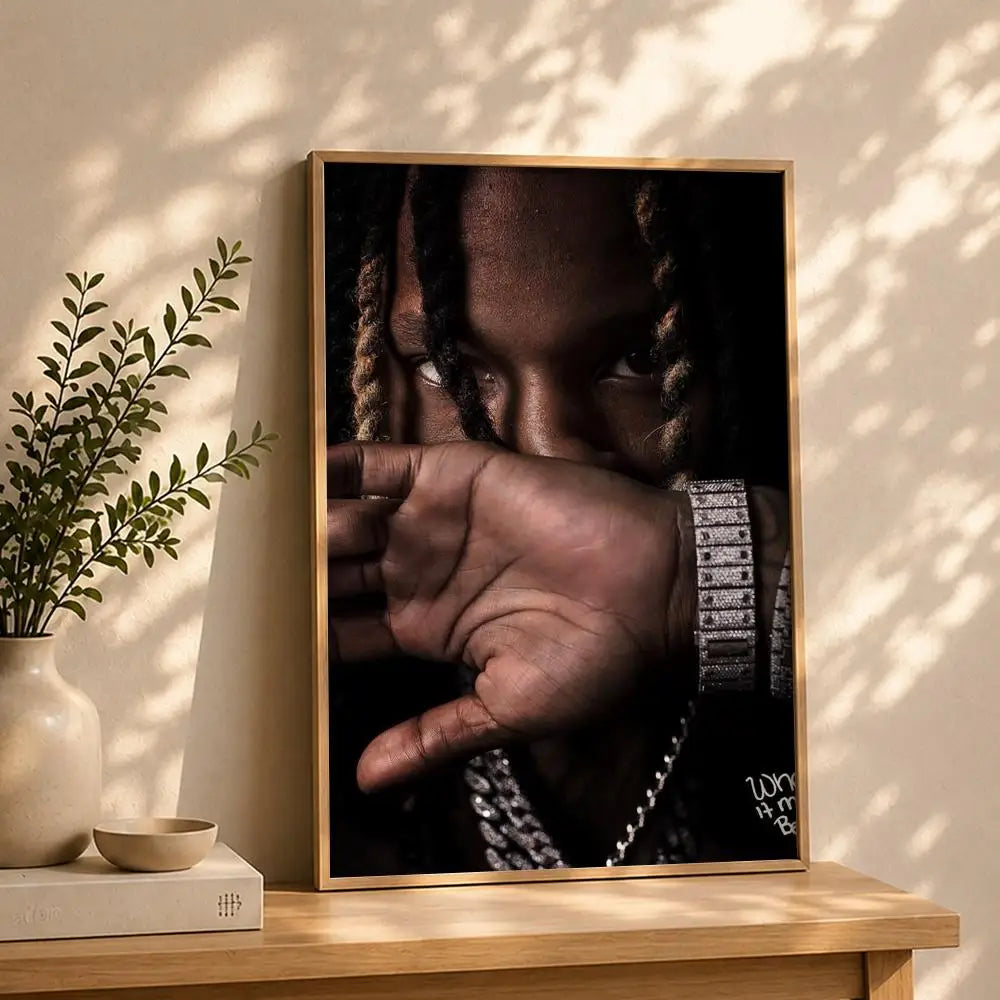 Rapper K-King VonS Poster HD Self Adhesive Waterproof Wall Art Ideal for Home Office Dorm Bedroom Great Gift Peaceful Pleasures Health and Wellness White14 50X70cmNoframe