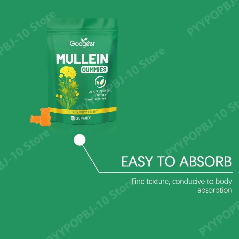 Mullein Gummies – Herbal Energy Support | 60 Chewable Gummies