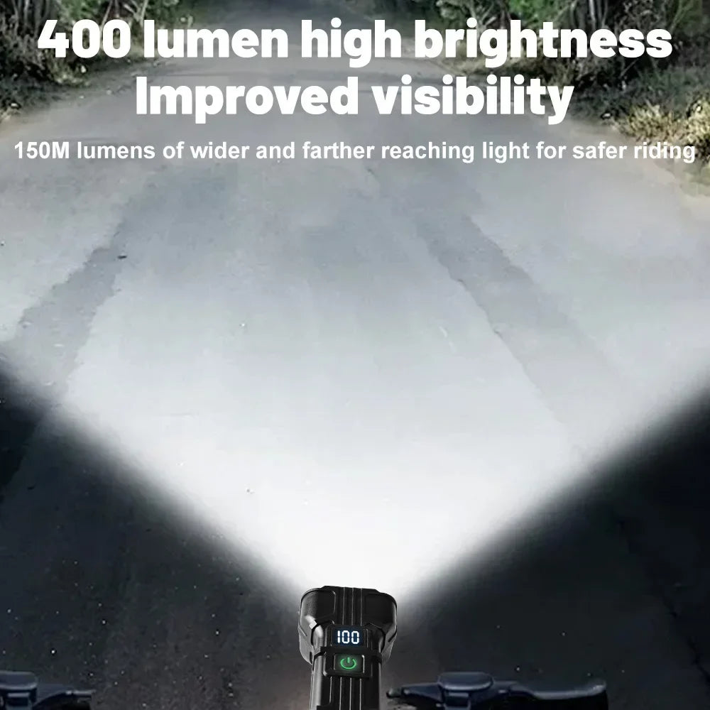 Bike Light & 140dB Horn – 12 LED 400 Lumen USB-C Rechargeable