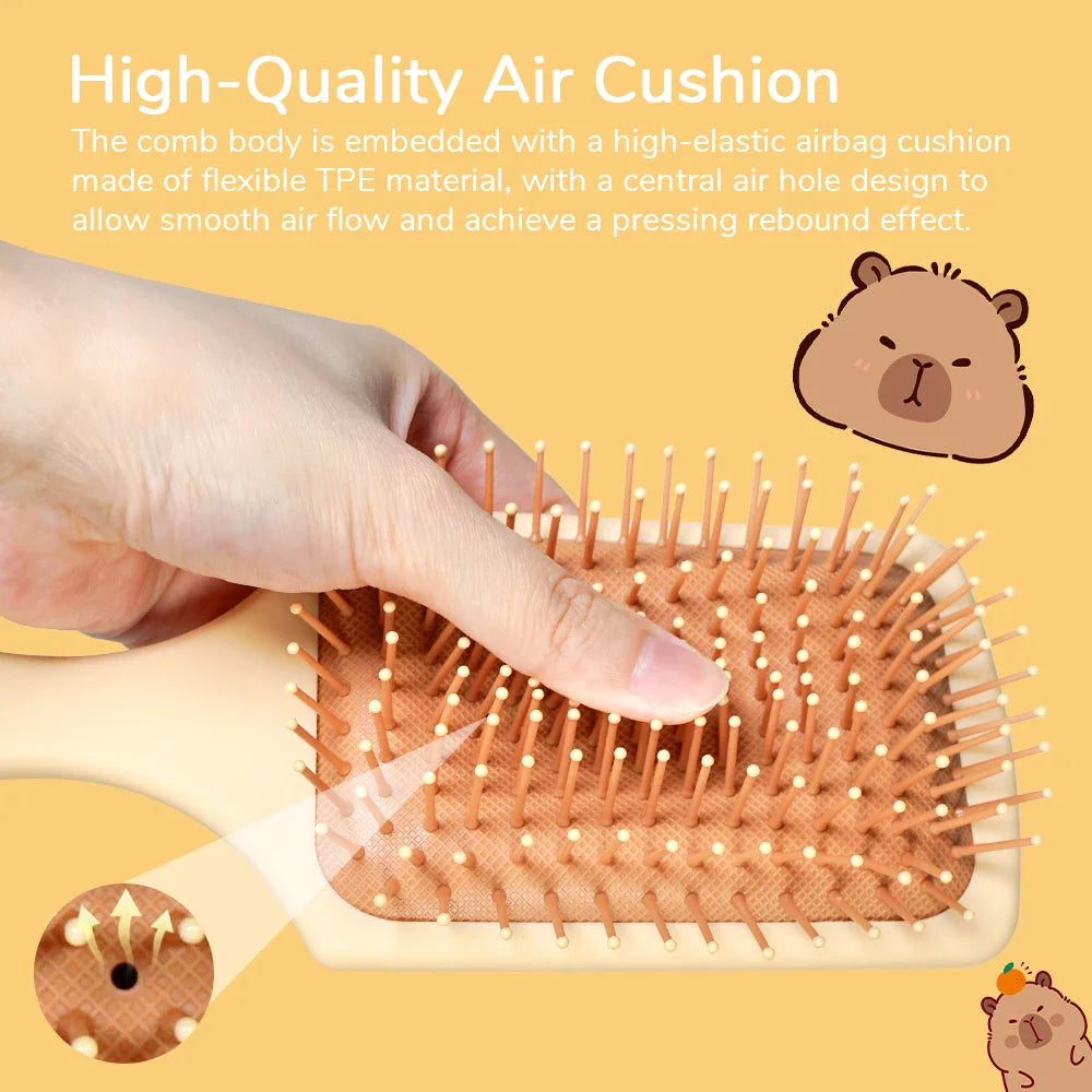 Capybara Air Cushion Hair Brush – Cute Cartoon Design