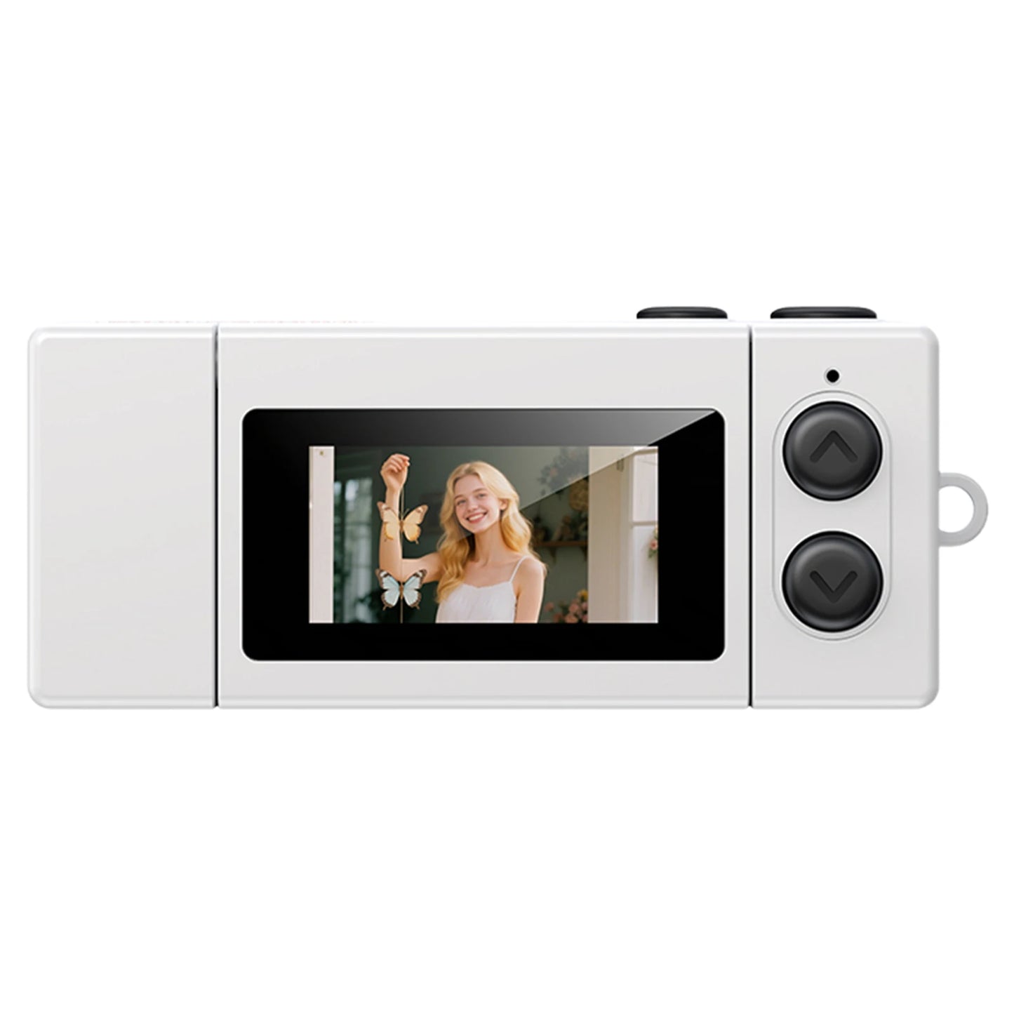 Retro Small Video Recorder Camcorder 1080P Portable Thumb Camera Support Memory Card for Beginners Teens and Adults Travel Vlog Peaceful Pleasures Health and Wellness WHITE