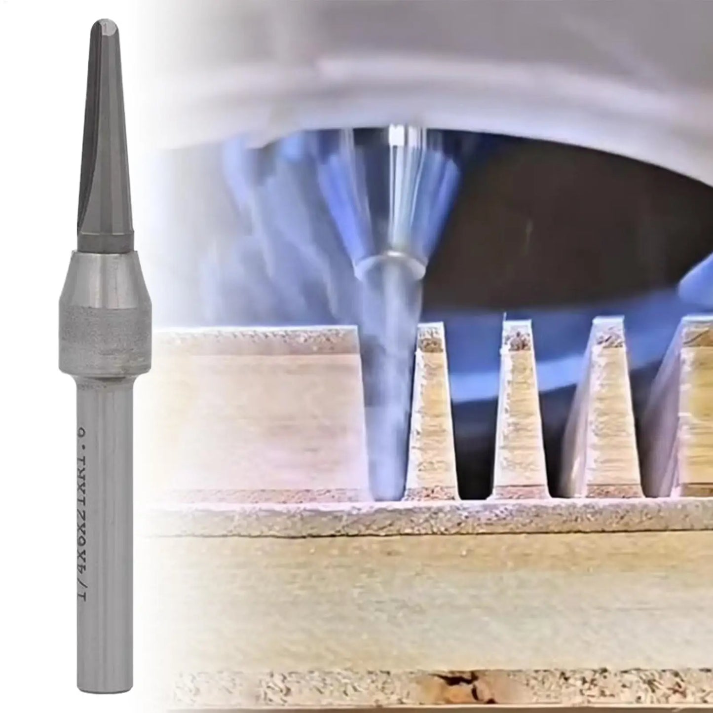V Groove Router Bits 1/2 & 1/4 Inch HSS Woodworking End Mills