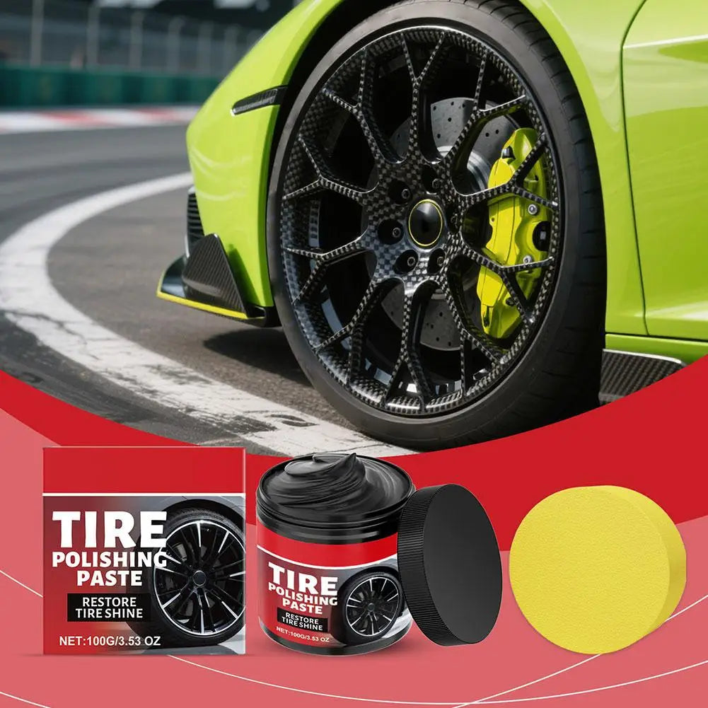 Car Tire Polishing Cream Refurbishing Cream Anti Crack Tire Care Portable Shine Enhancer Waterproof Long Lasting Auto Detailing Peaceful Pleasures Health and Wellness