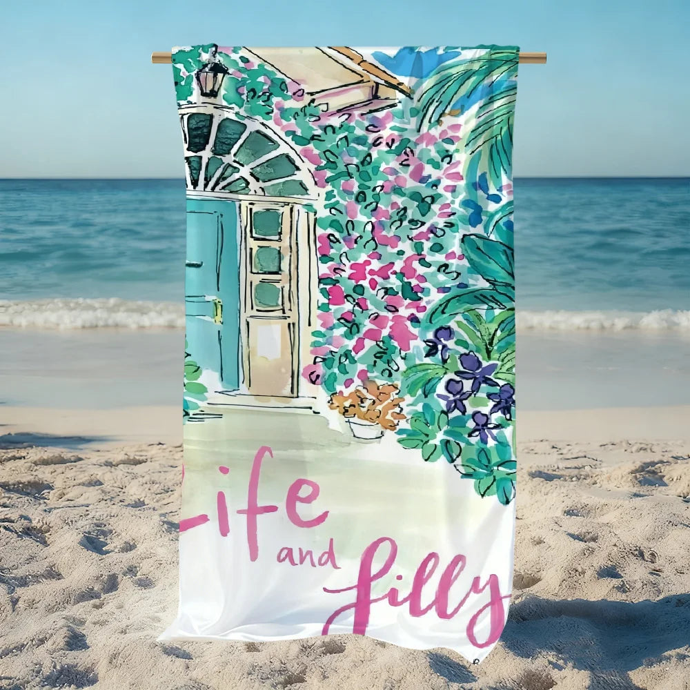 Quick-Dry Beach Towel | Soft Pool Travel Gym Towel Quick-Dry Beach Towel Peaceful Pleasures Health and Wellness