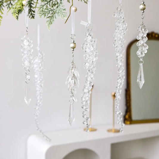 Crystal Acrylic Christmas Ornaments – Icicle, Snowflake & Angel Christmas Tree Ornament Oasis Select