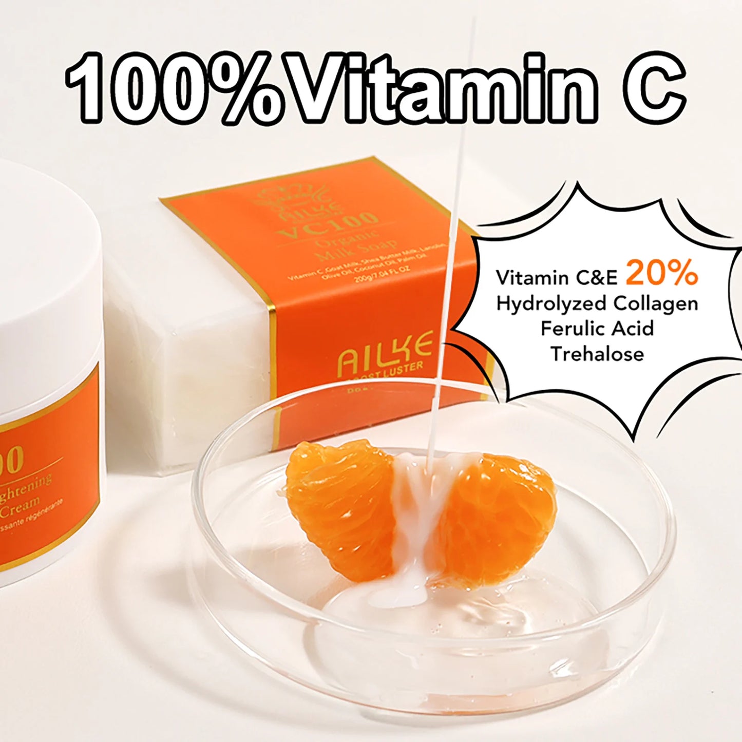 AILKE Organic Vitamin C Brightening Soap | Shea & Goat Milk 200g