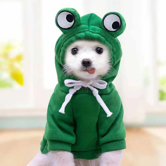 Dogs Clothes Luxury Apparels Accessories Apparel Home Dog´s Sweater Pet Clothing Puppy Frogs Cute Hoodie Outfit Suit Jumper Peaceful Pleasures Health and Wellness