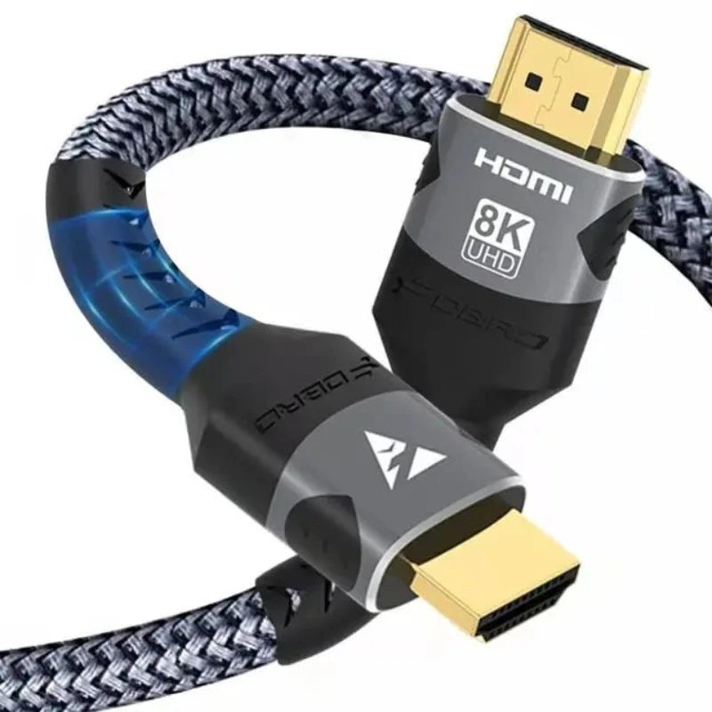 8K HDMI Cables 2.1 48Gbps High Speed HDMI Braided Durable Perfect Cord-4K@120Hz 8K@60Hz ForHDR Video Cable PC Laptop TV PS5 Peaceful Pleasures Health and Wellness 8K HDMI-HDMI 1m