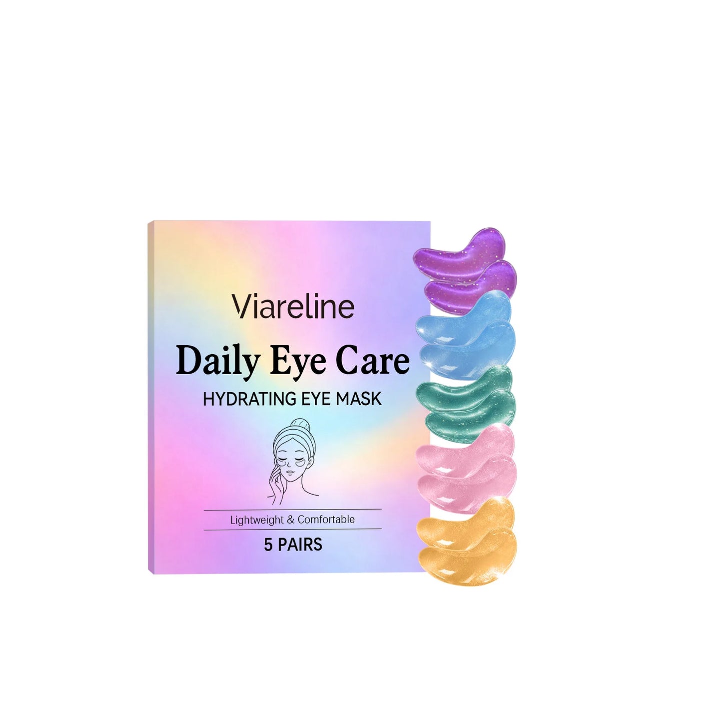 Hyaluronic Hydrating Eye Mask Relieve Eye Fatigue Remove Dark Circles Eye Bags Smoothing Wrinkles Moisturizing Firming Eye Mask Peaceful Pleasures Health and Wellness 5pcs boxed
