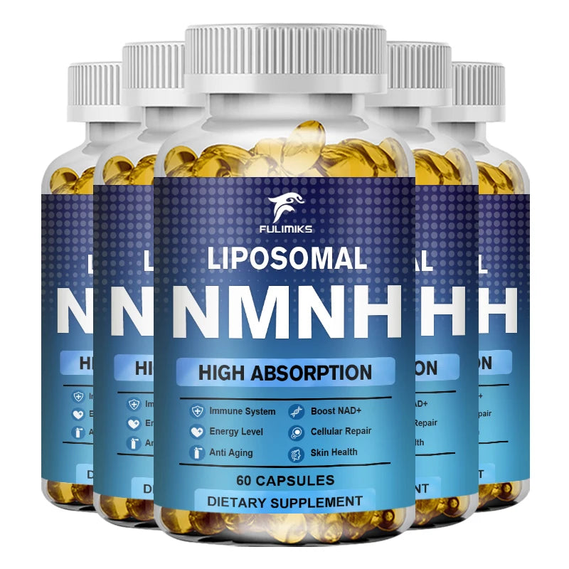 Fulimiks NMNH Supplement Capsules, with Resveratrol, PQQ, Support Immune, Vitality, Cellular Repair Peaceful Pleasures Health and Wellness 5 BOX 60pcs Hot Sale