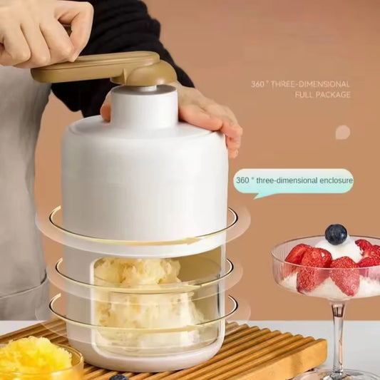 DIY Hand-Cranked Ice Shaver – Household Manual Snow Cone & Smoothie Maker for Milk Shakes, Cocktails & Desserts Peaceful Pleasures Health and Wellness