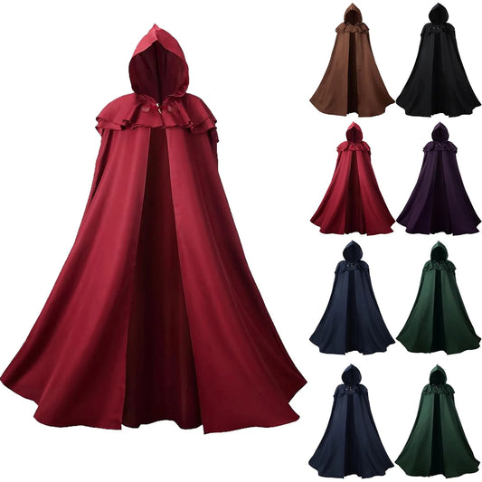 Medieval Hooded Cloak Cape – Gothic Knight Cosplay Robe Coat Cosplay Cloak Cape Peaceful Pleasures Health and Wellness