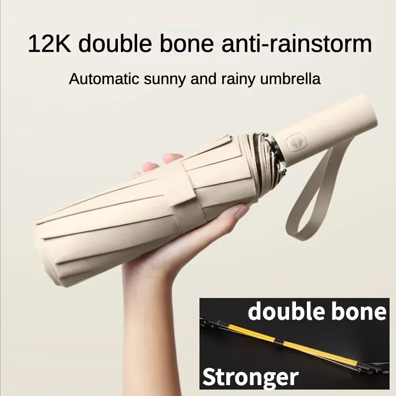 Automatic Folding Umbrella – UV Resistant & Windproof Travel