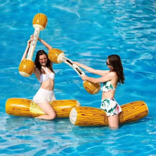 Inflatable Pool Float Gladiator Canoe Set with Paddle | Ages 14+ Inflatable Pool Float Set Peaceful Pleasures Health and Wellness