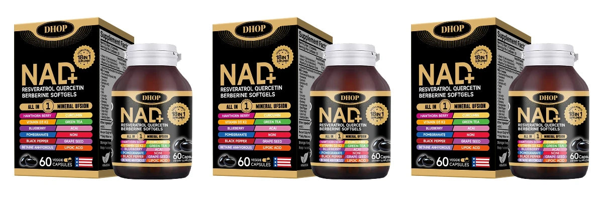DHOP 18-in-1 NAD+ Complex Softgels | Resveratrol Quercetin 60ct