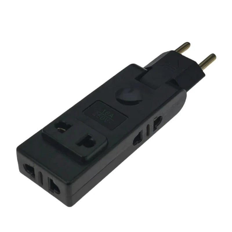 180 Degree Plug Adapter Travel Aadapter 4 In 1 Wall Outlet Extension EU Electrical Socket Portable Power Converter Peaceful Pleasures Health and Wellness 0 Black